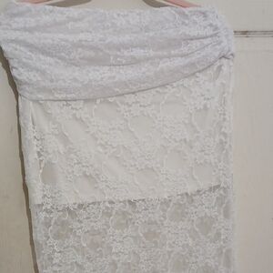 Elegant White Lace Skirt